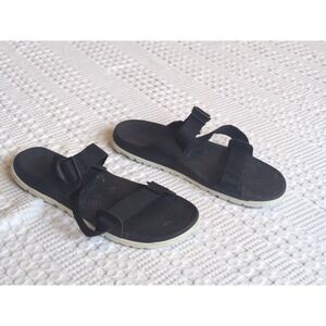 Chaco Womens Lowdown Slide Sandals Strappy Black White Size 11